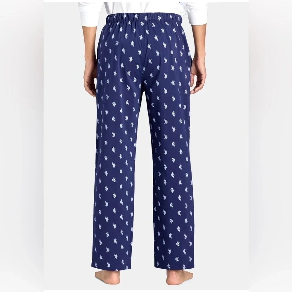 U.S. Polo Assn. Men’s Allover Plaid Pattern Polyester Lounge Pajama Pants